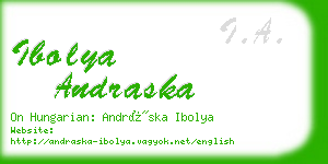 ibolya andraska business card